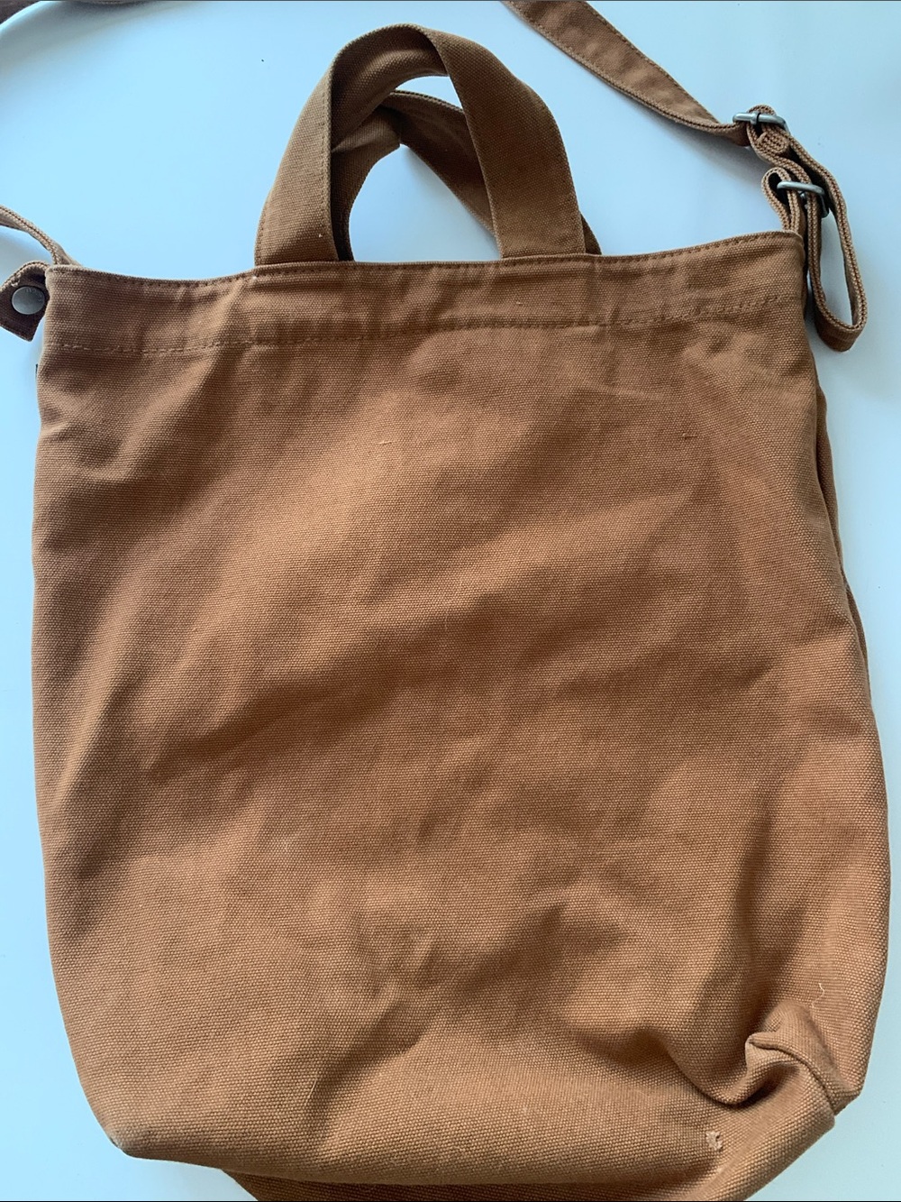 BAGGU Canvas Crossbody Bag in Brown